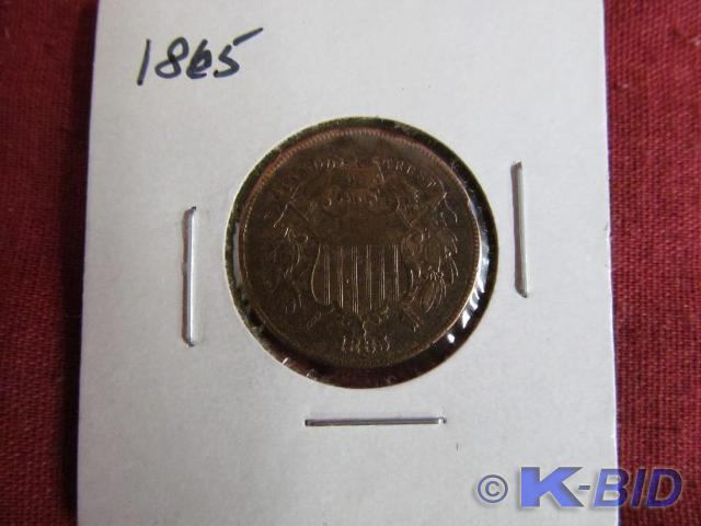 1865 Shield Two Cent - Good Grade -...