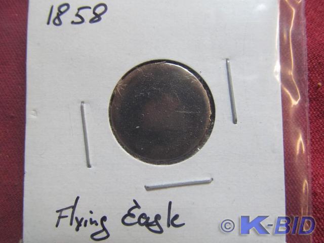 1858 Flying Eagle Cent - Rough Coin...
