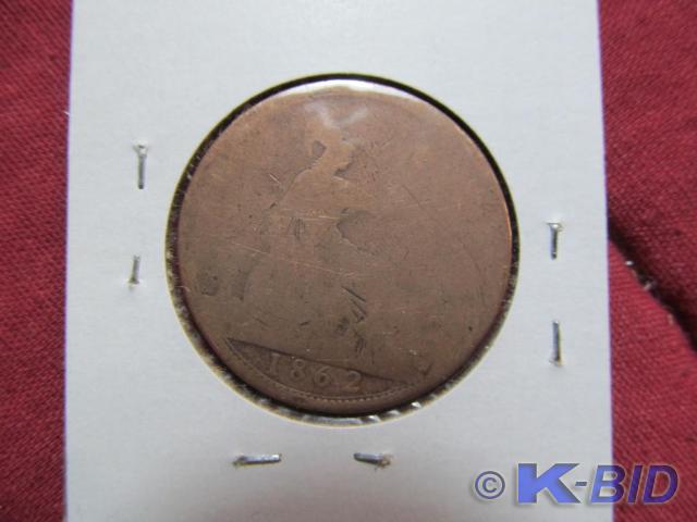 1862 Great Britain Penny - Good (G)...