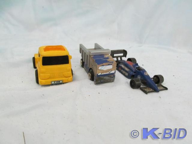 lot 102 image: 3 cars Pepsi, Wood Truck, Plastic U...