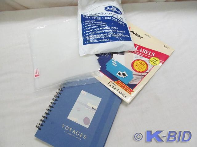 lot 123 image: Labels, plastic protectors, plastic...
