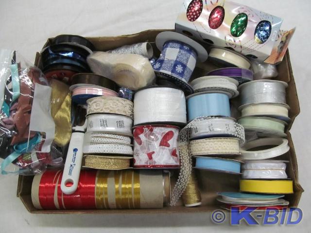 lot 130 image: Many Rolls of Ribbon -- many colors