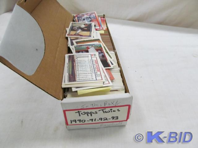 lot 142 image: Topps Twins 1990-91-92-93 Cards -- ...