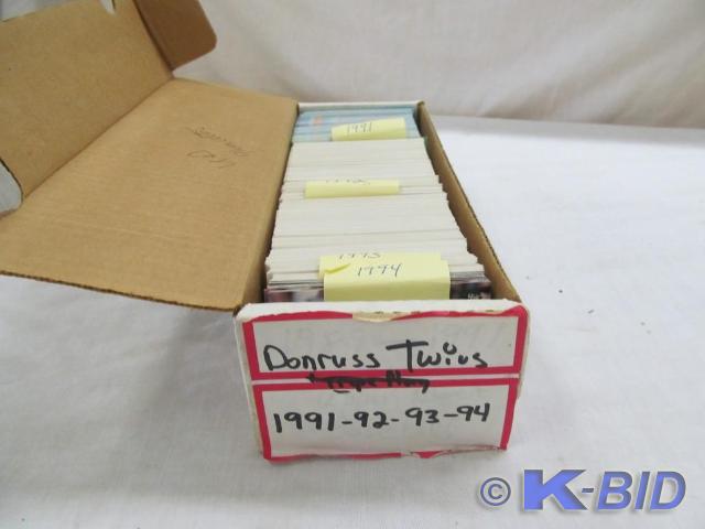 lot 143 image: Donruss Twins 1991-92-93-94 Cards -...