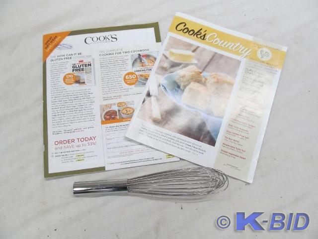 lot 161 image: Cookbooks and whisk