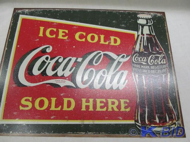 lot 168 image: Coca Cola Sold Here Sign 12 12 x ...