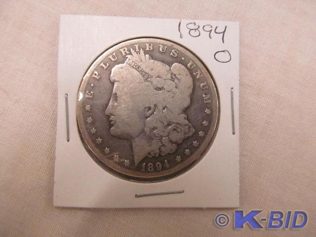 lot 216 image: 1894 O Morgan Silver Dollar