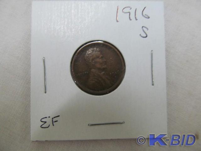 lot 217 image: 1916 S Wheat Penny