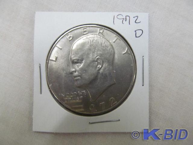 lot 222 image: 1972 D Eisenhower Silver Dollar