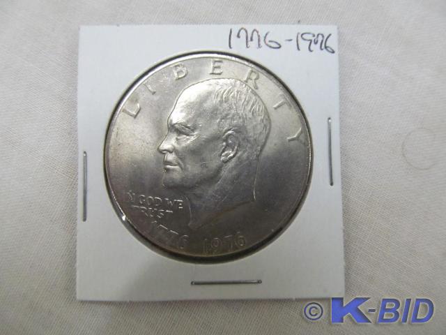 lot 224 image: 1776-1976 Eisenhower Silver dollar