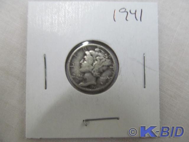 lot 226 image: 1941 Mercury Head dime
