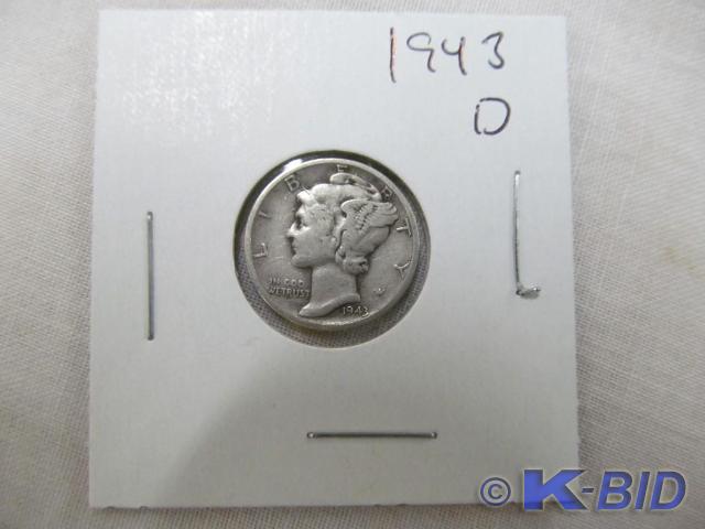 lot 227 image: 1943 D Mercury Head Dime