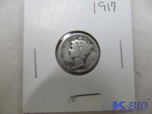 lot 229 image: 1917 D Mercury Head Dime