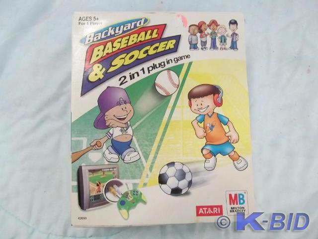 lot 42 image: Backyard Baseball and soccer Atari ...