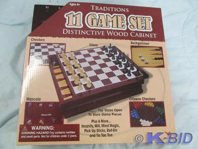 lot 83 image: New in Package 11 Game Set -- Check...