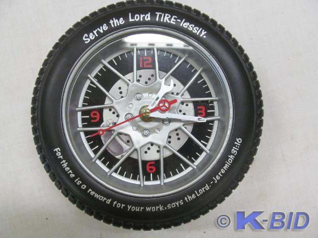 Tire Clock - Serve the Lord TIRE-le...