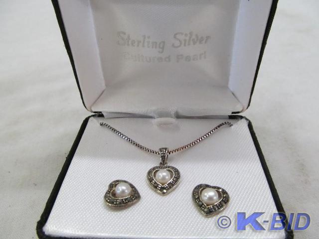 Sterling Silver with Cultured Pearl...
