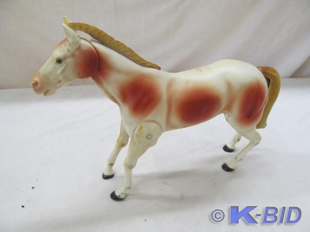 White and Brown Horse with Moveable...