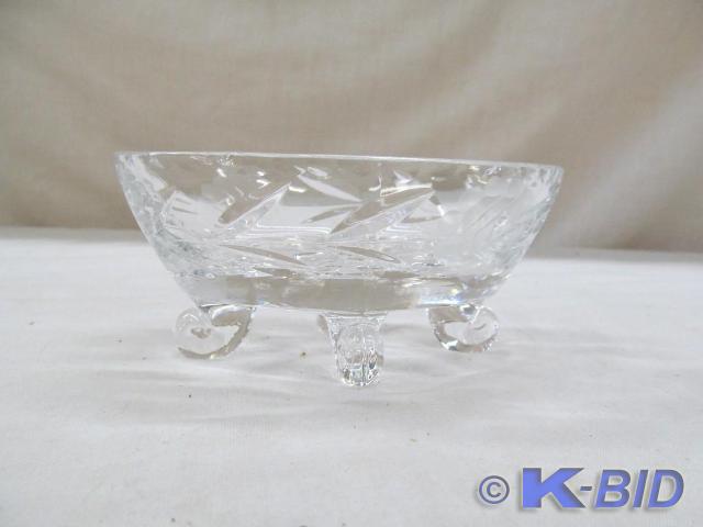 Crystal Egg Shaped Footed Candy Dis...