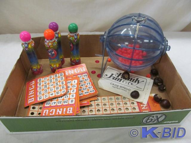 Bingo Game, Wheel, Cards, Dobbers