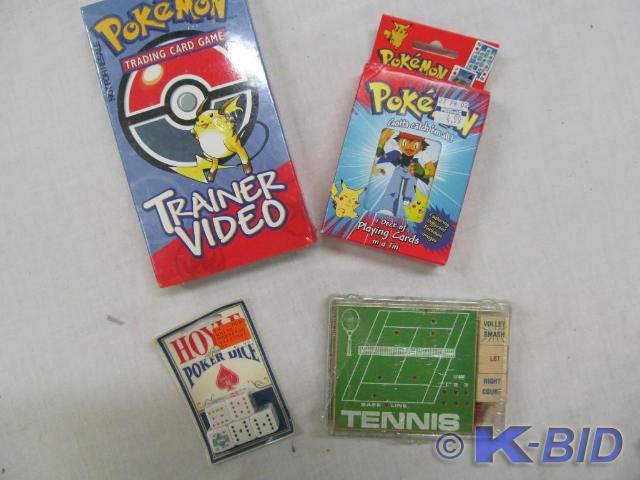 Pokeman Playing Cards, Dice, Tennis...