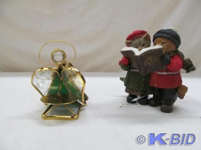 Cat Carolers and Angel Candle Holde...