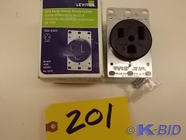 Levitron 50 Amp Flush Mount Outlet,...