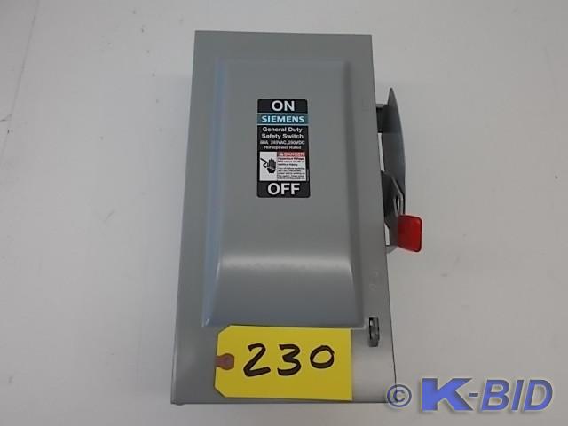 Siemens Safety Switch 60a, 240v, Wa...