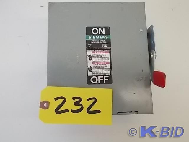 Siemens Safety Switch, 30a, 240v, N...
