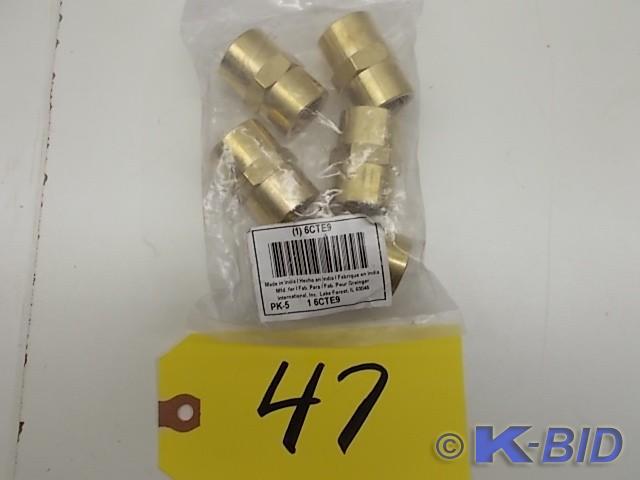 (5) 12 Brass Couplers