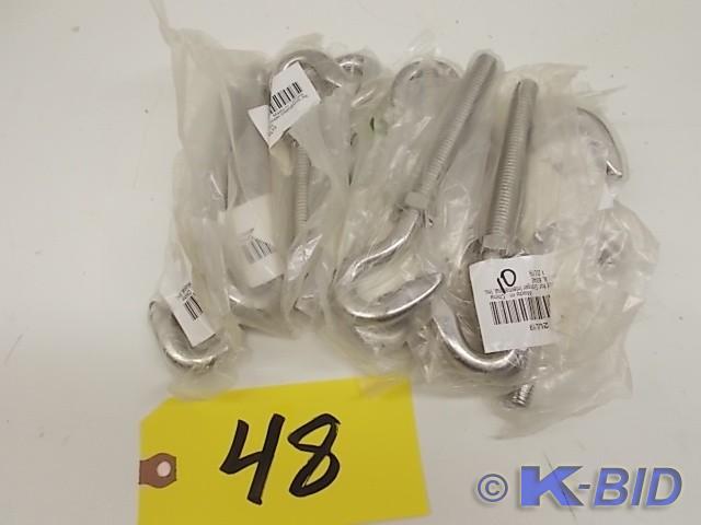 (10) 6 Stainless Steel Hook End Tu...