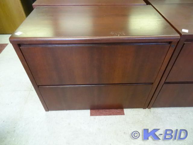 lot 103 image: 36 wood 2 drawer lateral file