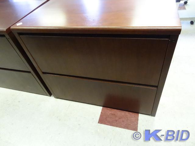lot 106 image: 36 wood 2 drawer lateral file