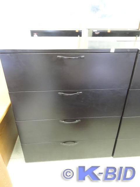 lot 107 image: 42 metal 4 drawer lateral file