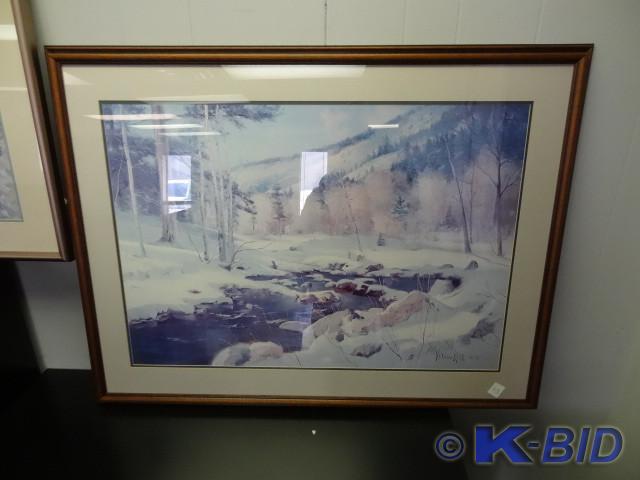 lot 113 image: 43 x 52 framed art print