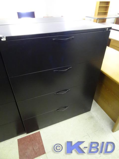lot 116 image: 42 metal 4 drawer lateral file