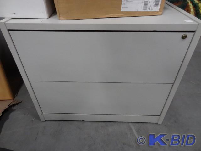 lot 123 image: 36 laminate 2 drawer lateral file