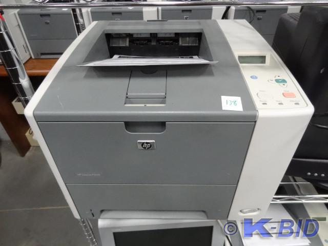 lot 138 image: HP P3005 printer. Printed test page