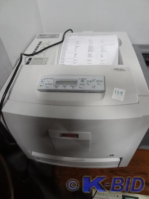 lot 139 image: Ricoh Aficio CL3500N color printer....