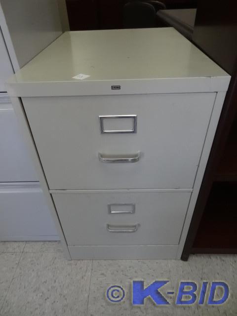 lot 23 image: 18 metal 2 drawer file cabinet