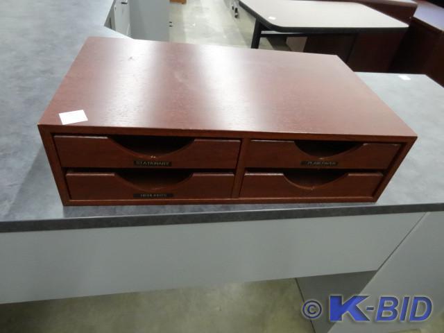 lot 233 image: Wood desktop paper organizer
