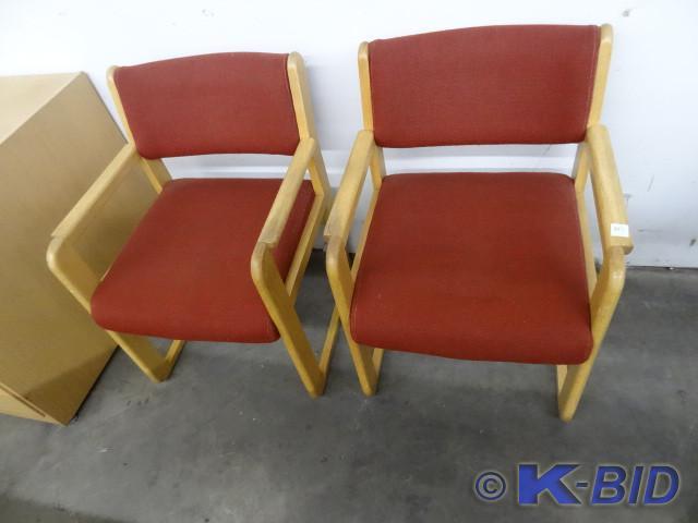 lot 263 image: 2 wood framed side chairs