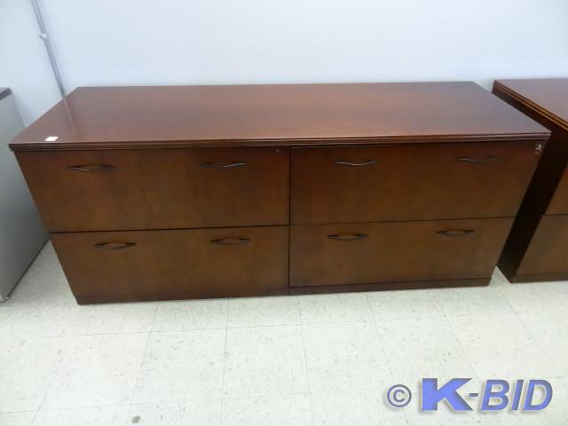 lot 41 image: 4 drawer lateral file credenza. Has...