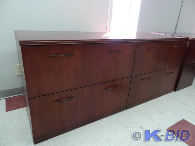 lot 55 image: 4 drawer lateral file credenza. Has...