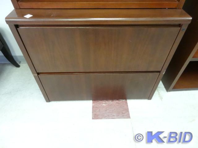 lot 67 image: 36 wood 2 drawer lateral file. Mou...