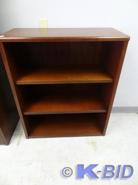lot 69 image: Wood book shelf with 2 adjustable s...