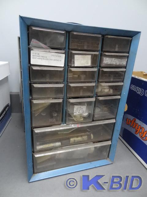 lot 155 image: Hardware bin full of jeweler tool a...