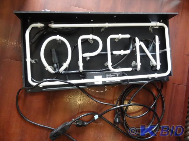 lot 16 image: Jantec neon open sign. 4 years old....