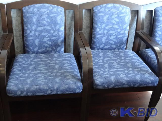 lot 27 image: 2 high end wood framed side chairs....