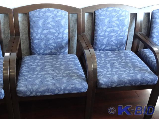 lot 28 image: 2 high end wood framed side chairs....